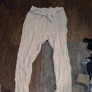 High waisted striped pants